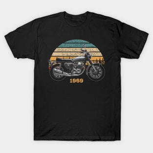 1969 Honda CB750 Vintage Motorcycle Design T-Shirt